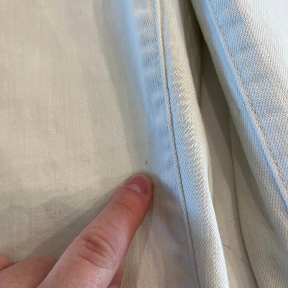 Hudson Rosalie Wide Leg Jeans White Distressed Size 25 - Picture 9 of 13